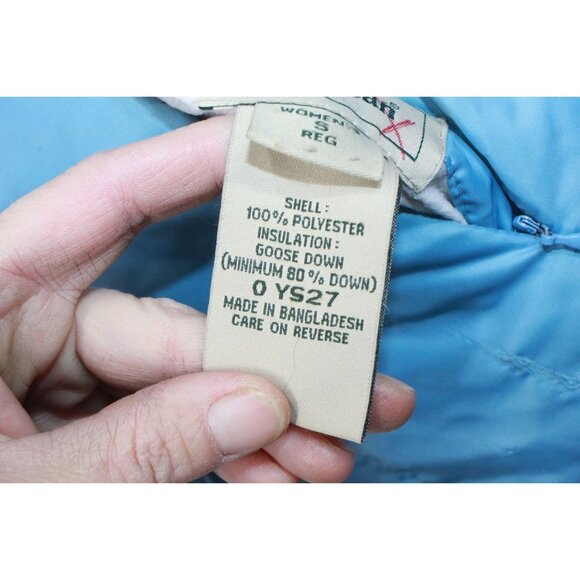 LL Bean Black Goose Down Puffer Jacket Quilted Heavyweight Size Small - Picture 8 of 11